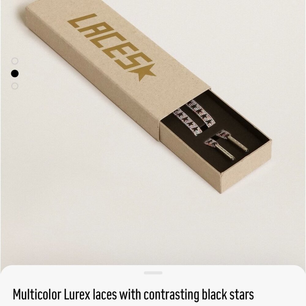 GGDB and box Multicolor lurex laces with contrasting black stars sold out